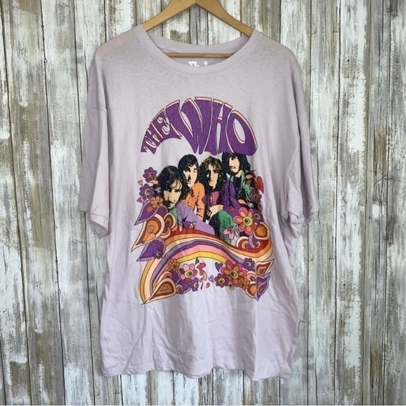 The Who Tops - The Who Lavender Oversized Tee